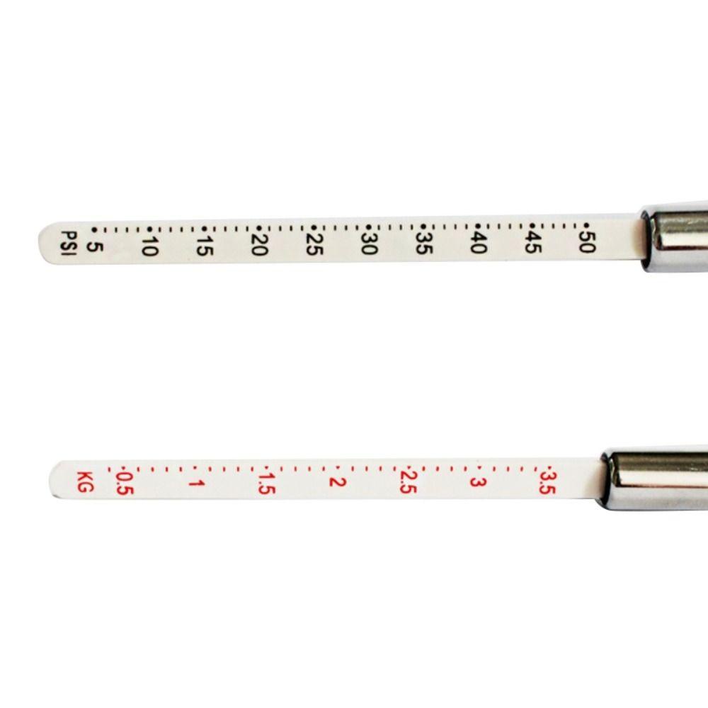 LANFY Pensil Tire pressure Gauge Portable Mobil Truk Sepeda Mekanik Akurat 5-50 PSI Stainless Steel Metal Made Nozzle Alat Tes Tekanan Angin Ban Meter