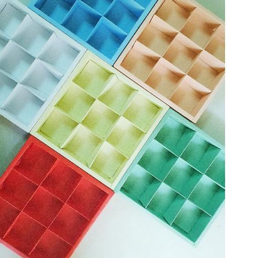 

지 Dus mika polos eggtart/fruitpie sekat 9 1 pack isi 5 pcs Berkualitas