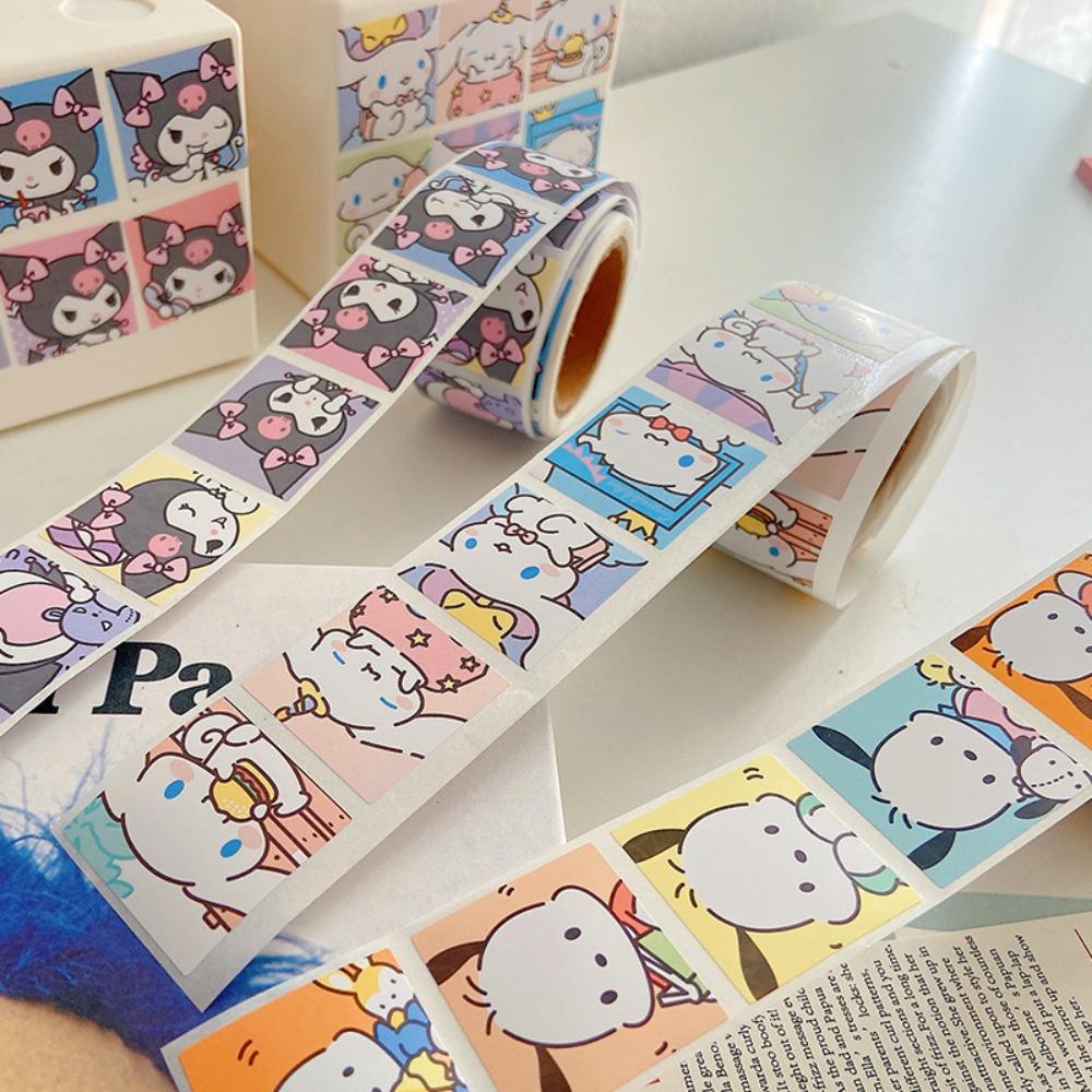 Mxbeauty Album Stiker Hias DIY Cinnamoroll Kuromi Scrapbook Alat Tulis Handphone Label Kartun