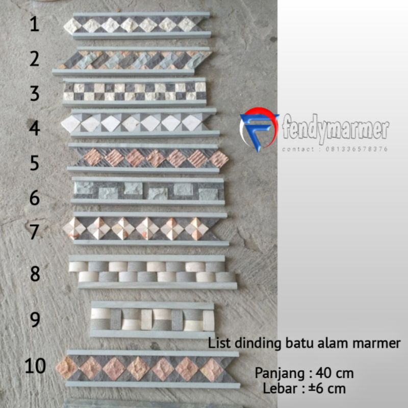 List dinding batu alam harga perlembar