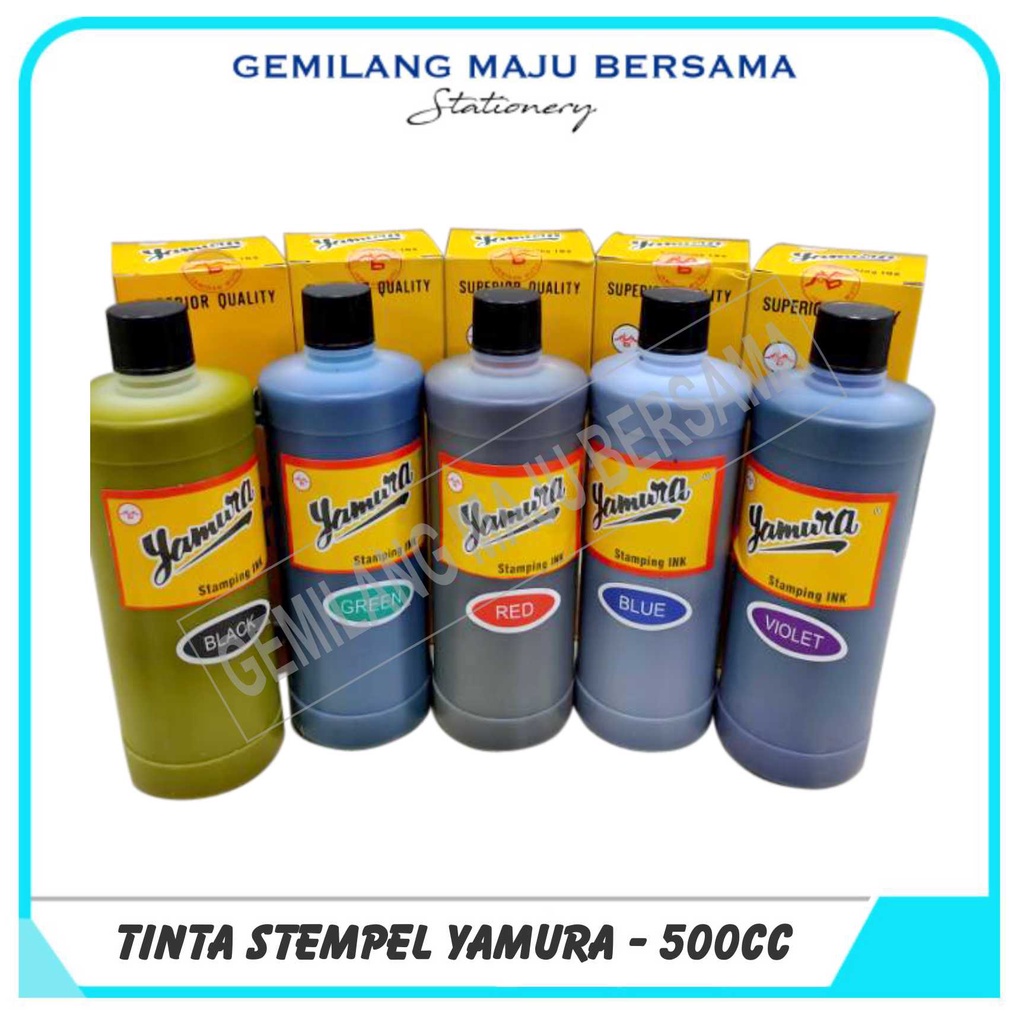 

Tinta Stempel Yamura 500cc (Biru, Hijau, Hitam, Merah, Violet)