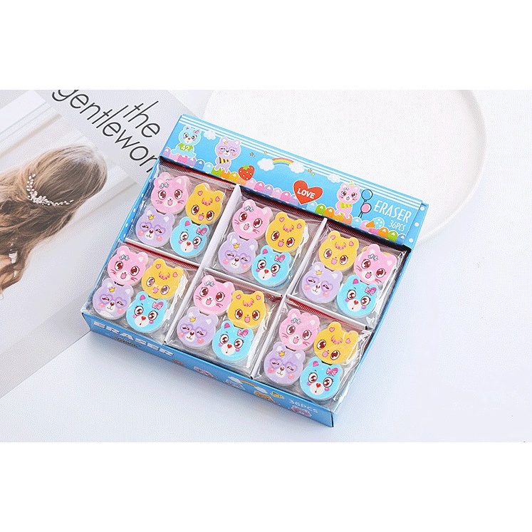 Penghapus Penhapus Muka Kucing Souvernir Sekolah Eraser Pencil ST0025