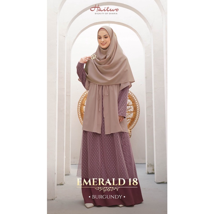 Gamis Syar'i Emerald 018 Terbaru HAITWO / Fashion Muslim Gamis Syar'i / Dress / Maxy