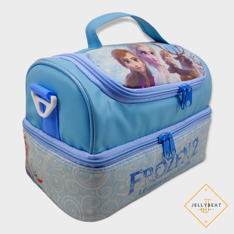 Tas Susun MOTIF Frozen Biru /Tas Slempang Smiggle /Lunch Bag Susun