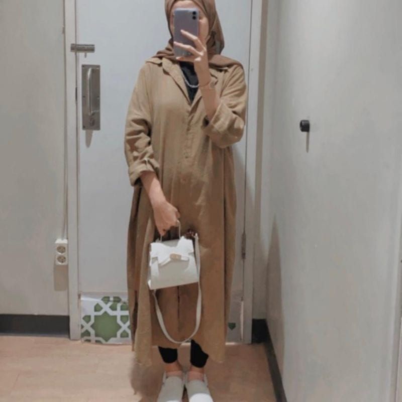 Oversize Dress - shirt dress - linen tunik midi dress linen oversize Dress