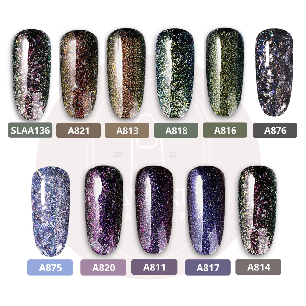 Rosalind Kutek Gel Polish UV LED Glitter Starry Series