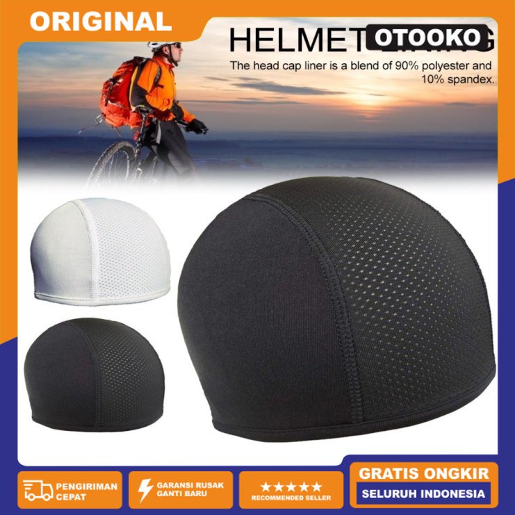 Topi Cover Beanie kupluk dalam pelindung kepala helm motor sepeda inner cap pelindung kepala olahraga motor