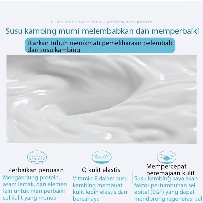 Sabun susu kambing Sabun susu domba Sabun mandi cair pemutih badan 800ML Sabun pemutih badan Sabun cair pemutih badan bpom Niacinamide Rejuvenating Body Wash, pembersihan mendalam yang efektif, pelembab dan pemutih