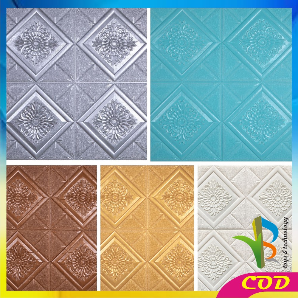 RB-C217 - C224 Wallpaper 3D Foam Motif / Wallfoam Sticker Dinding Kamar / Walpaper Dinding Bata