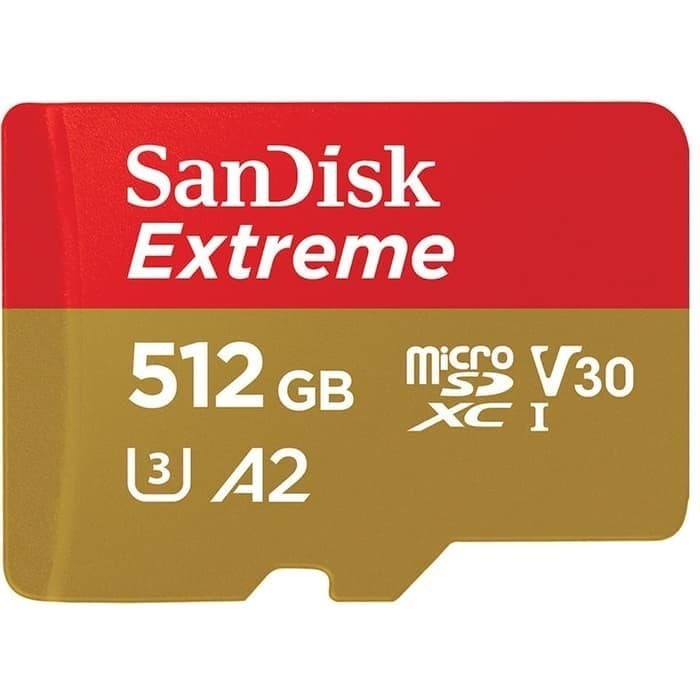 Sandisk Extreme Micro SDXC 4K UHD UHS-I U3 A2 V30 190MB/s - 512GB