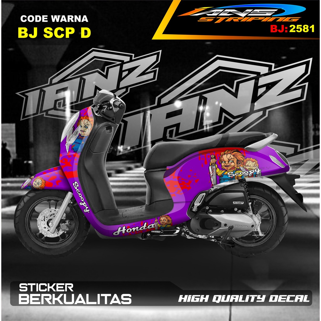 STICKER VARIASI HONDA SCOOPY FULL BODY / STICKER VARIASI SCOOPY TERBARU  / STICKER SCOOPY