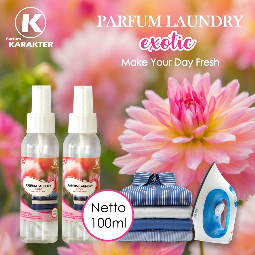 [ TESTER ] Parfum Laundry Untuk Setrika Pakaian Model Botol Spray | Kemasan 100ML | Bisa COD