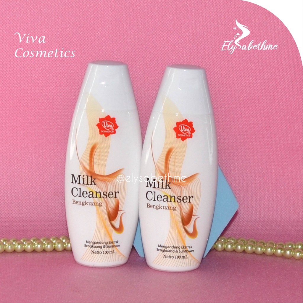 ✿ELYSABETHME✿ (🆅🅸🆅🅰) Viva milk cleanser susu pembersih sabun cuci muka angkat makeup dan bedak