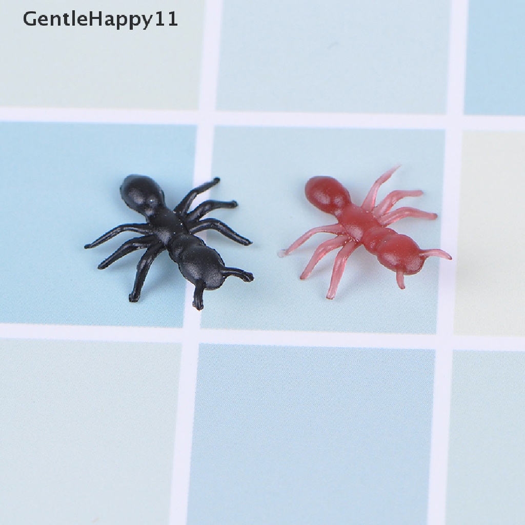 Gentlehappy 50 /100/200Pcs Plastik Semut Realistis Halloween pranks Mainan Bercanda Dekorasi id