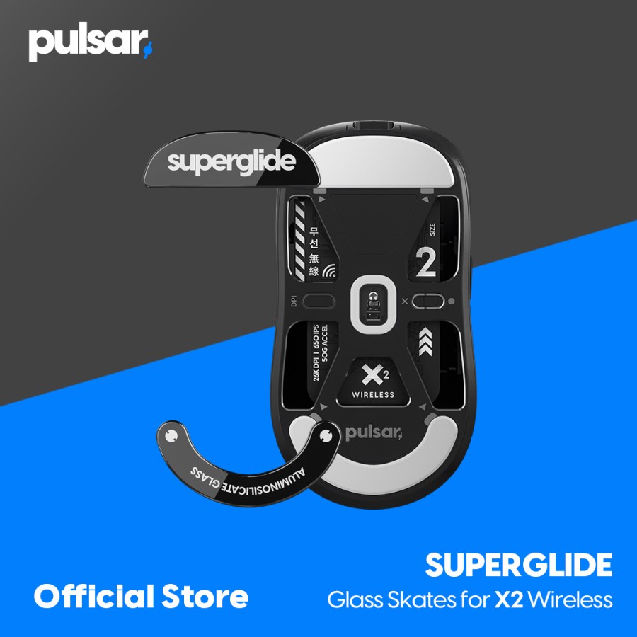 Pulsar Superglide Glass Skates for X2 / X2 Mini Wireless Gaming Mouse