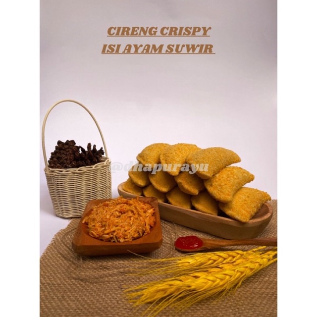 

Cireng Isi Ayam Suwir Crispy Premium Pedas Besar ( 5 pcs )