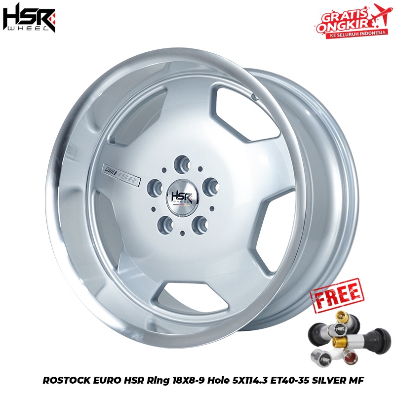 Velg HSR ROSTOCK EURO R18 Velg Mobil Ring 18 Model Celong Xpander HRV Civic Turbo Innova Rush