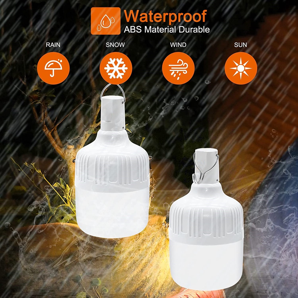 【COD】Lampu Emergency Bulb LED Indoor Outdoor Rechargeable - Lampu Darurat LED Bulb / Lampu Berkemah / Lampu Malam