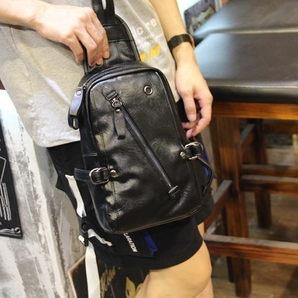 Tas Selempang Kulit Pria Korea - RAIDEN-