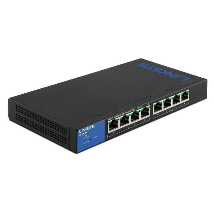 Linksys LGS308P-AP, 8-Port Business Gigabit Smart Switch POE+