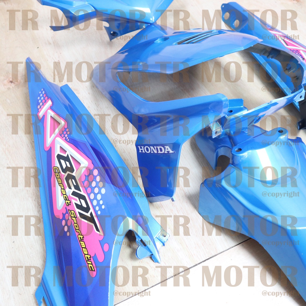 Cover Body Beat Karbu New 2011 Biru  Full Set Halus Cover Body Full Halus Bodi Motor