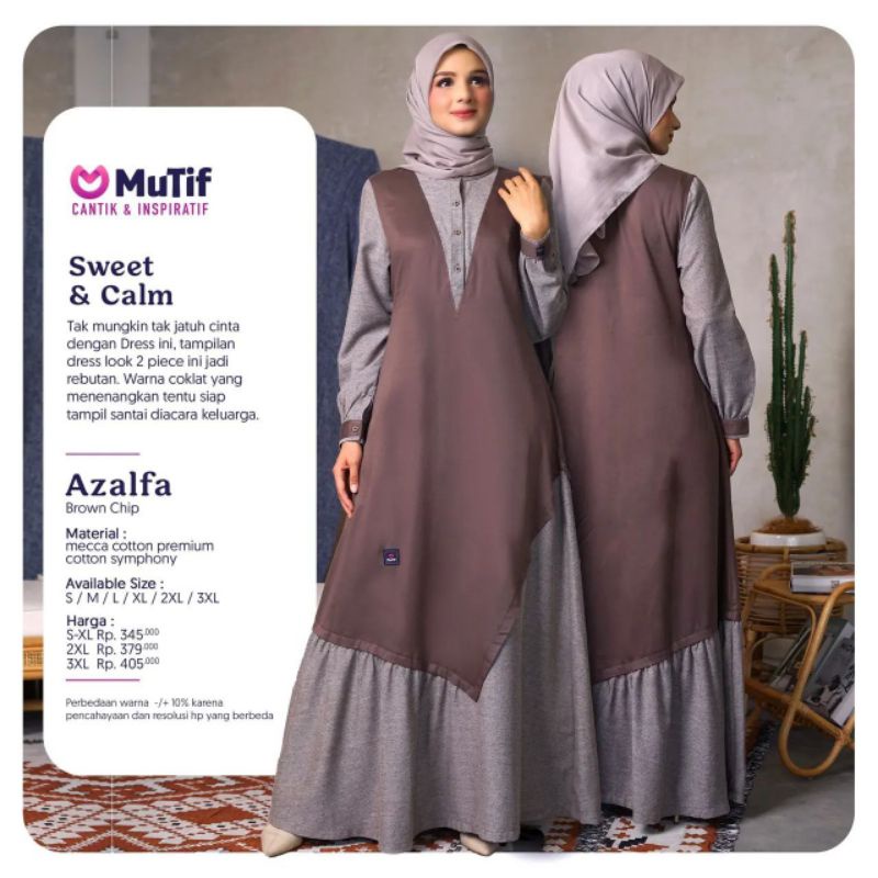 GAMIS MUTIF AZALFA BROWN CHIP