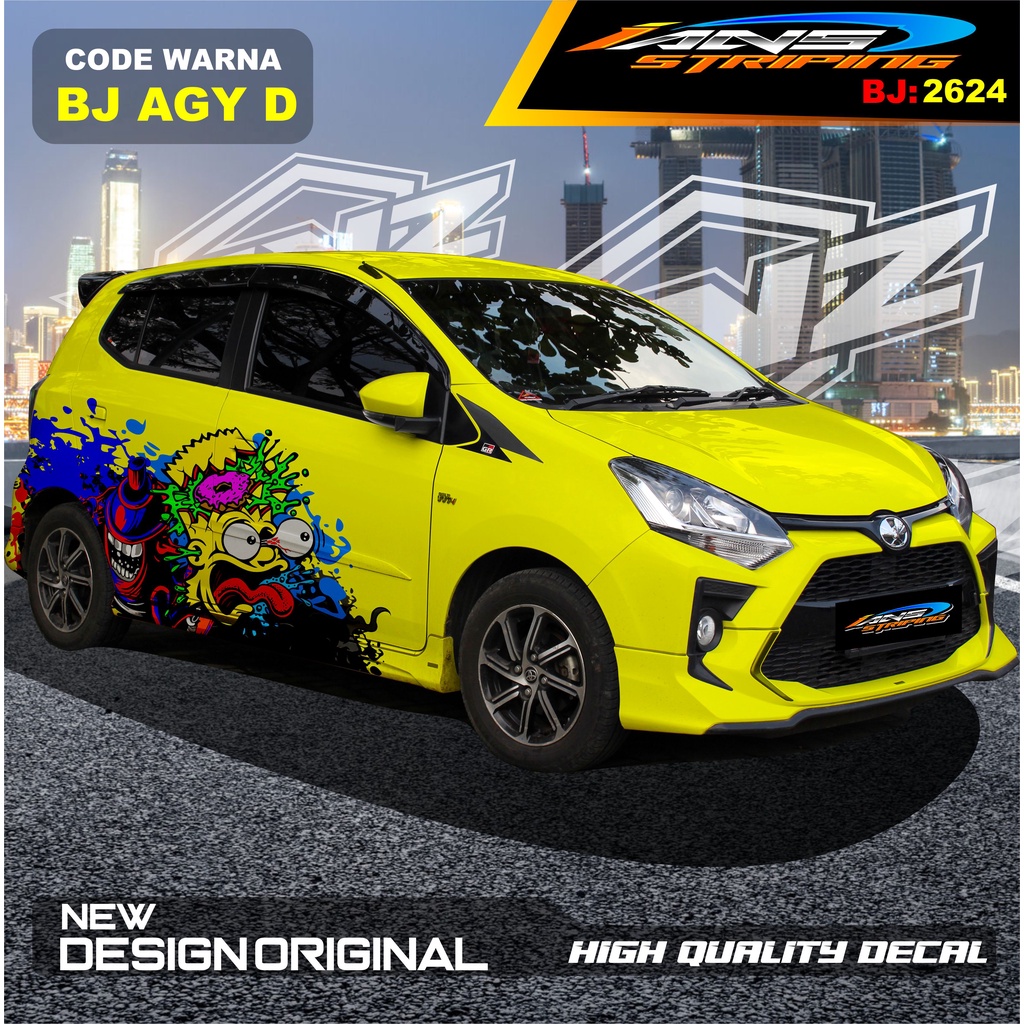 DECAL STICKER MOBIL AGYA , JAZZ / STICKER MOBIL /DECAL STICKER MOBIL / STIKER JAZZ, AGYA, AYLA