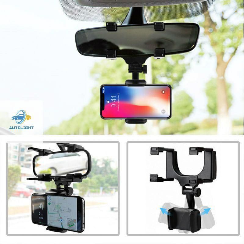 Phone Holder Mobil Universal 4 in 1 Dudukan HP Fleksibel Original Car Phone Holder Gantung 360°