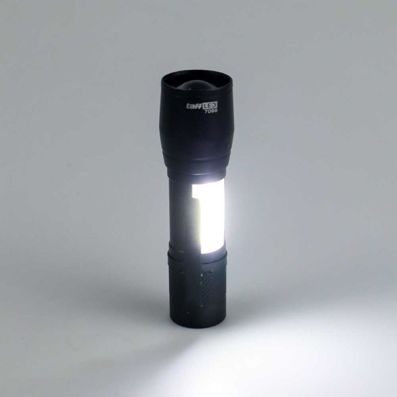 TaffLED Senter LED Mini Rechargeable Q5 dan COB 300 Lumens - 7098