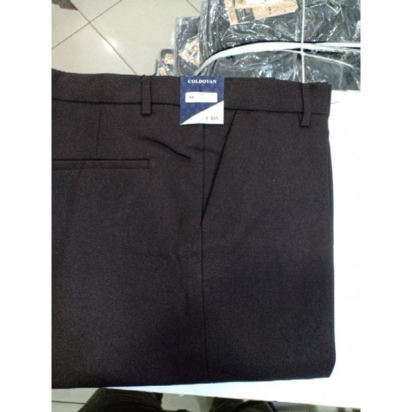 Celana Bahan Pria Slimfit Coklat tua