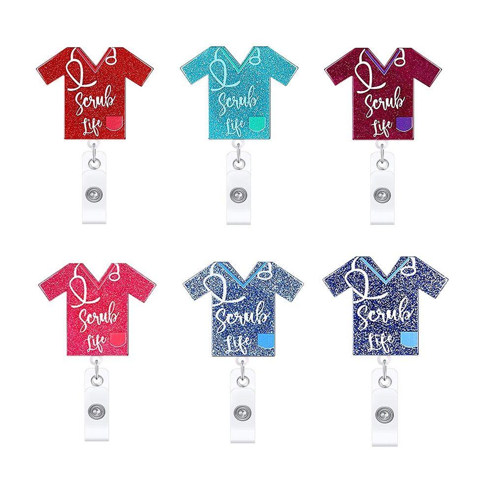 Lanfy Retractable Badge Reel Siswa Perlengkapan Rumah Sakit Khusus Alat Kantor Perawat Dokter Nama Card Holder Sertifikat Gesper