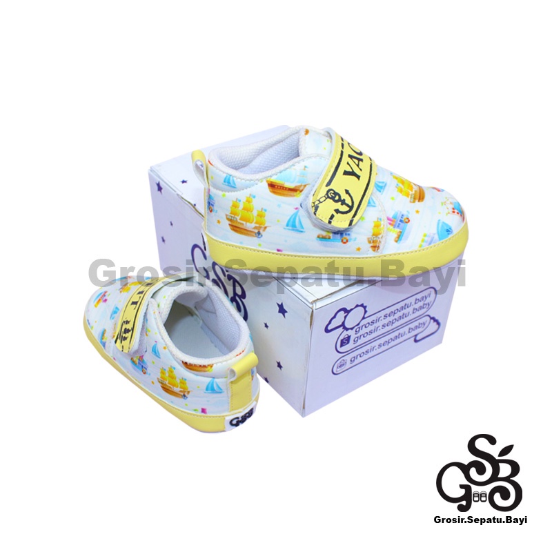 Sepatu Bayi - Baby Shoes - Prewalker  | 2-12 bulan | YACHT kapal KUNING ringan &amp; fleksibel