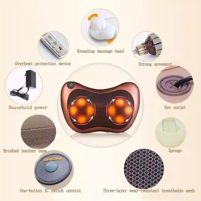 Bantal Pijat Portable Alat Pijat Leher Alat Pijat Kepala Portable