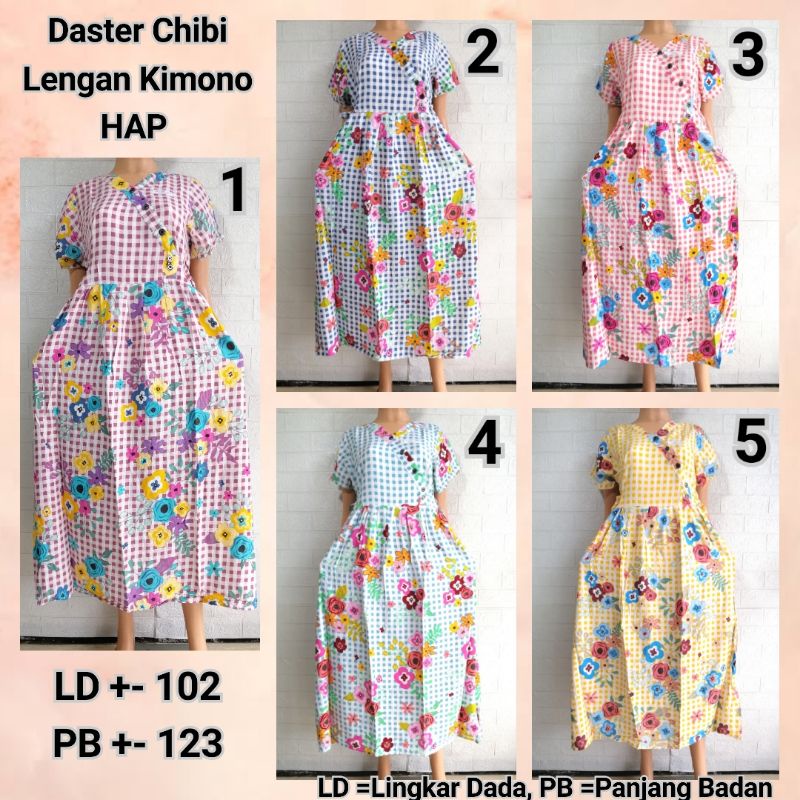 Daster Chibi Lengan Kimono HAP Adem Busui Friendly Bu Tejo BTMR + MTOA