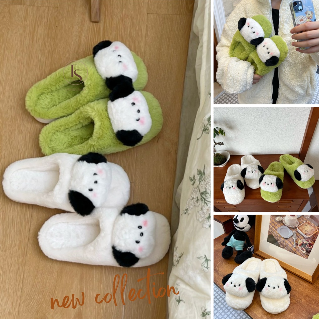 SENDAL BULU KIMI KOREA EMPUK / SENDAL RUMAH BULU MOTIF PUPPY / SANDAL KAMAR HOTEL / SENDAL RUMAHAN PREMIUM