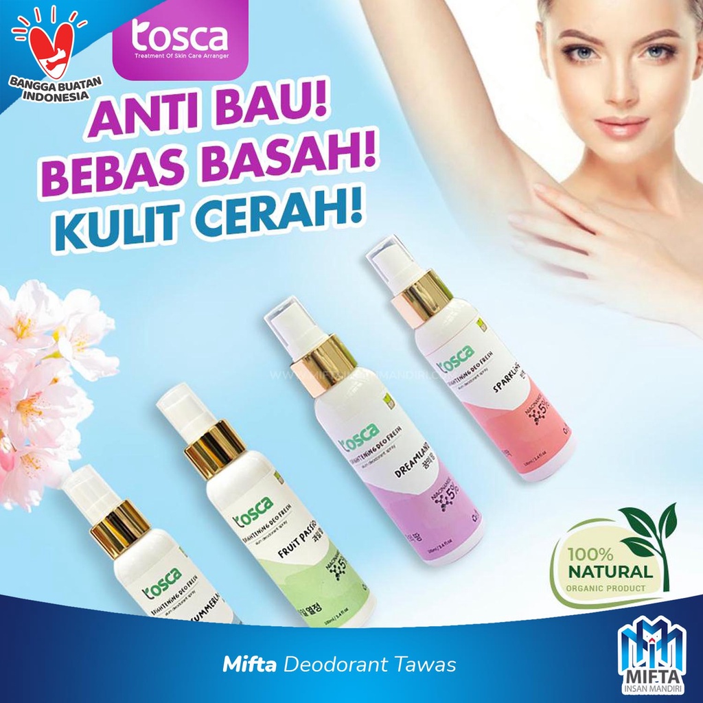 DEODORANT TAWAS SPRAY PREMIUM WITH NIACINAMIDE / BRIGHTENING DEO FRESH