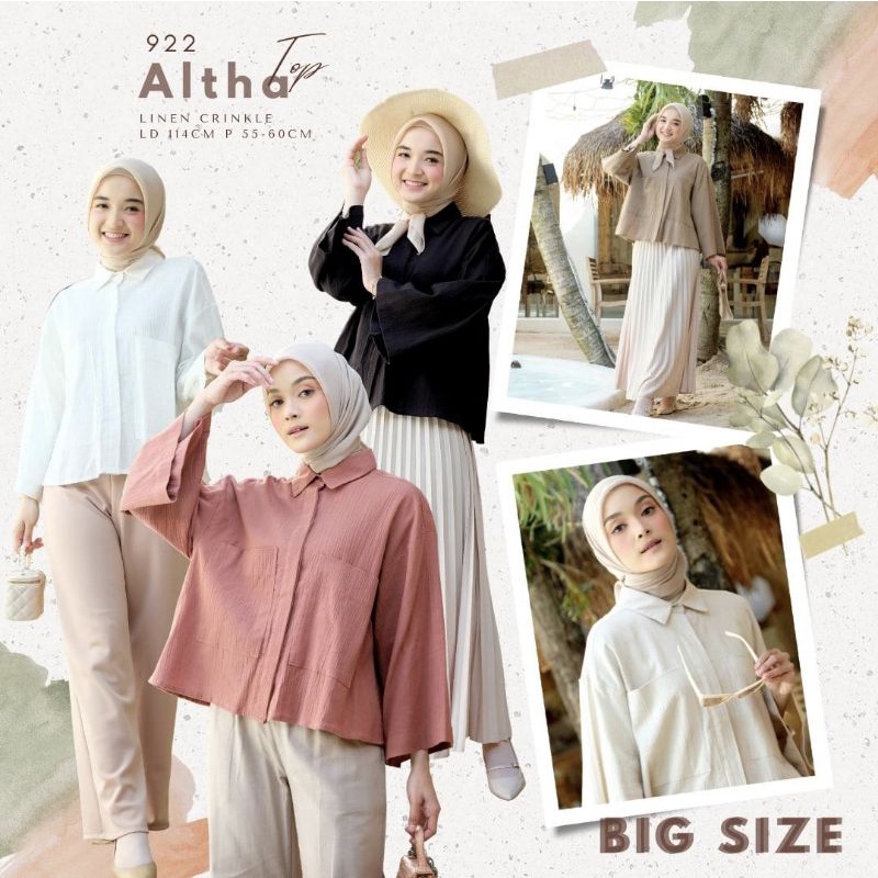 ALTHA TOP / KEMEJA / BLOUSE / ATASAN KERJA / JUMBO