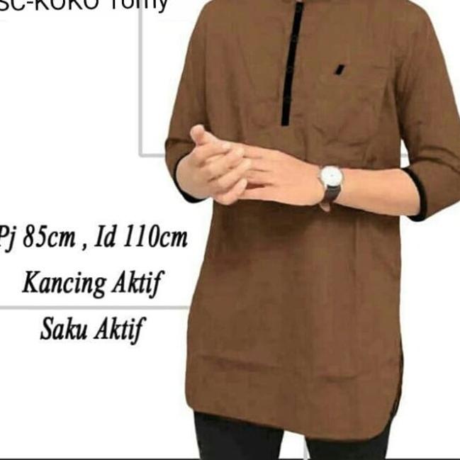 [KOKO TOMY BROWN SC] Koko pria katun coklat