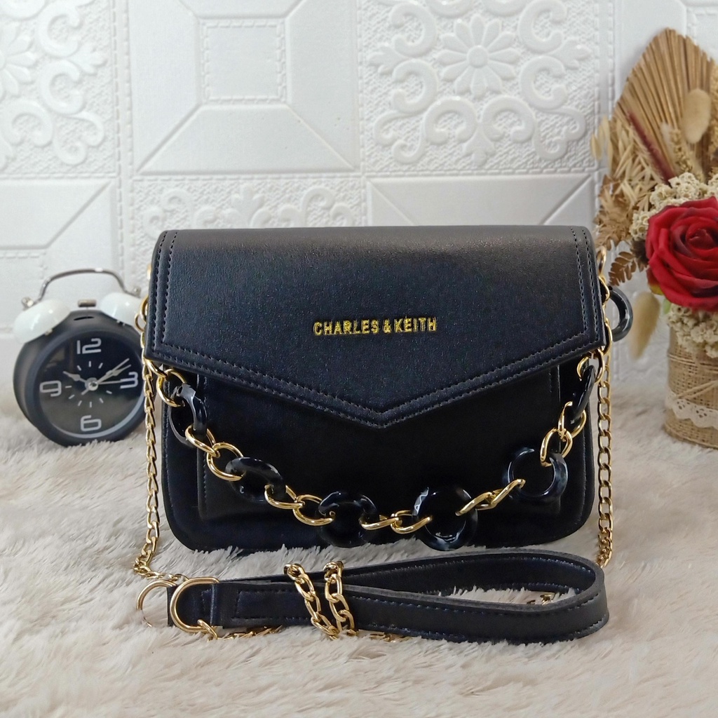 Tas Selempang Slingbags CK Tali Rantai Akrilick Kekinian Virak