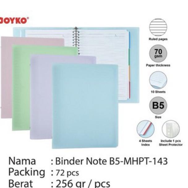 

PALING DICARI Map Binder Note A5 B5 Warna Pastel A5 / B5-MHPT-143 ❀ 870