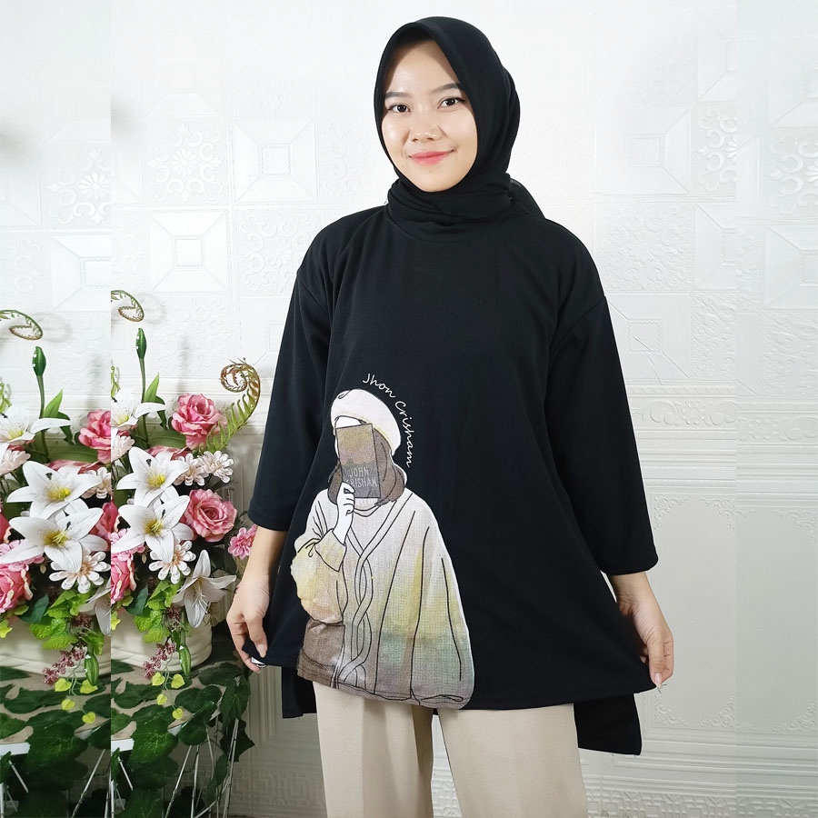 CARLINA JHON TUNIK EPHI X BASIC SIMPLE WANITA KAOS ATASAN OVERSIZE WOMEN