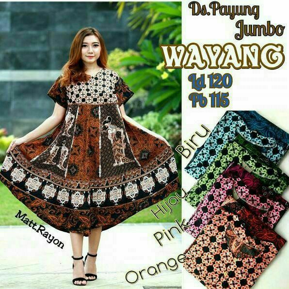[DP JB ] DASTER PAYUNG JUMBO BUSUI WAYANG BOROBUDUR MOTIF RANDOM LENGAN PENDEK ALL SIZE BIGSIZE OVER