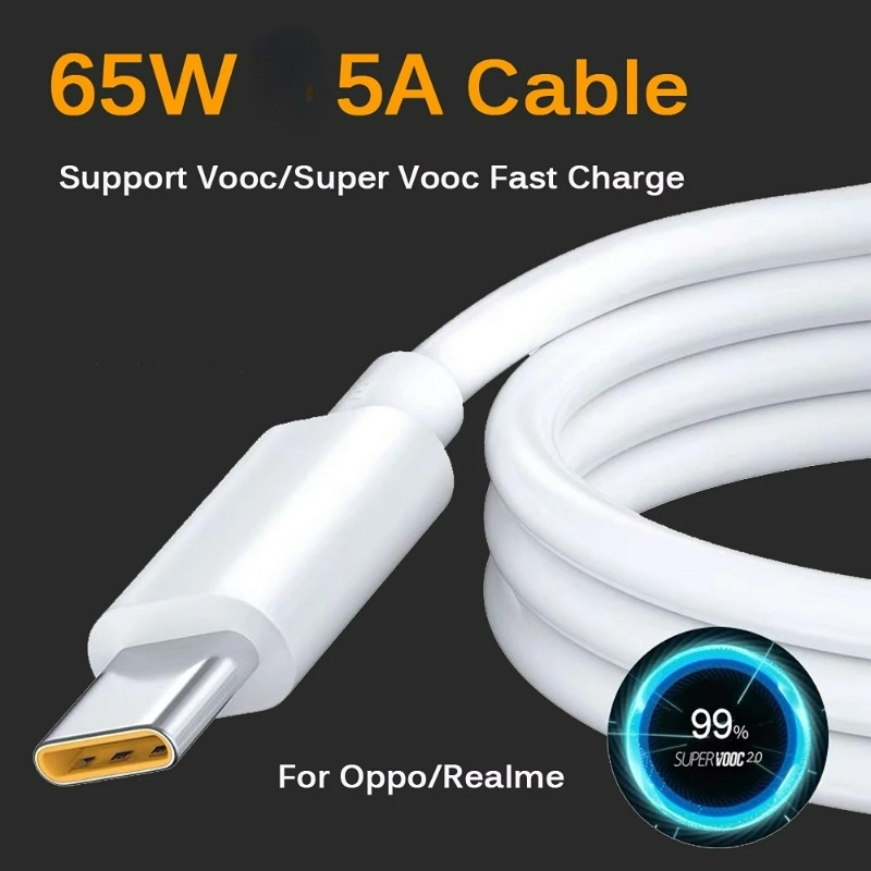 Kabel data / Charger USB Tipe C 65W 5A Fast Charging Tahan Lama Untuk OPPO R17Pro / Reno 4 / Reno 5A