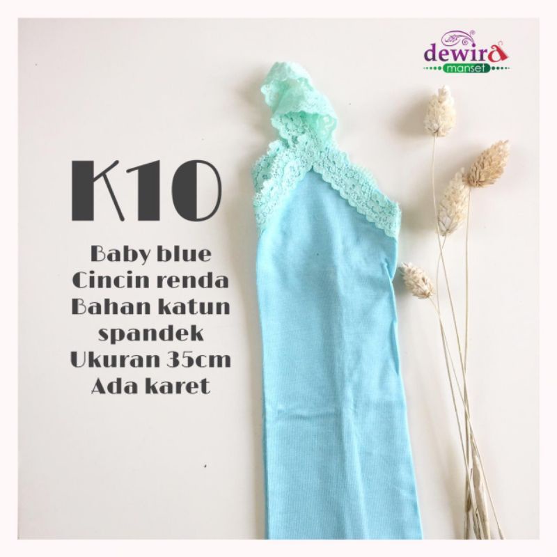 Manset Cincin Renda Syakila - Handsock Ring Katun Spandeks - Fingerless - Tangan - Pengantin