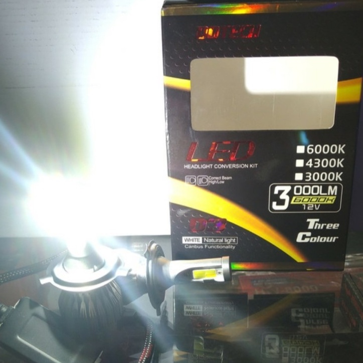 Lampu Led Mobil 3 warna H8 Dotech