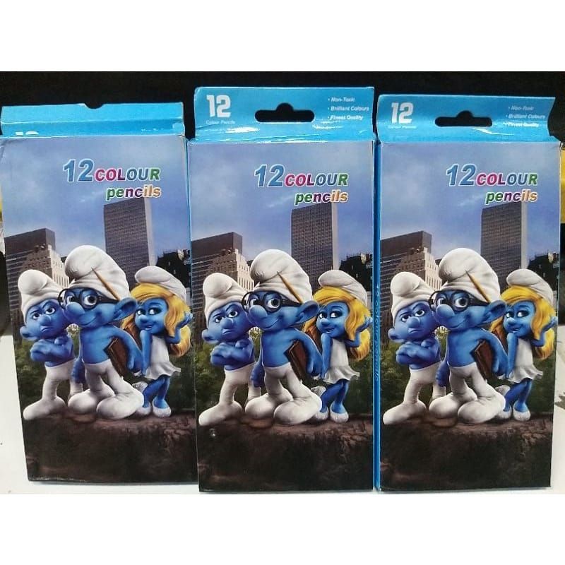 

[PACK 12 SET] PENSIL 12 WARNA PANJANG SMURF FANCY HD1212 / PENSIL WARNA PANJANG
