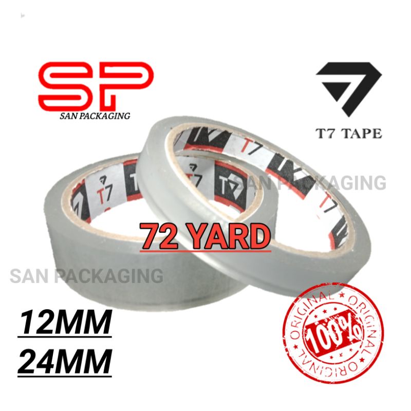 

T7 TAPE - LAKBAN BENING 24MM X 72 YARD | 12 MM X 72 YARD ISOLASI MURAH BERKUALITAS