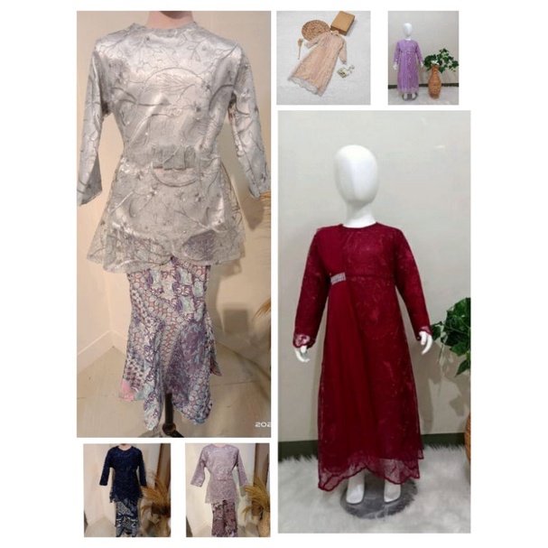 KEBAYA ANAK STELAN SEMI TUNIK AND GAMIS TILLEY MODEL TERBARU GROSIR BANDUNG MURAH TERKINI GOSEND M L XL XXL