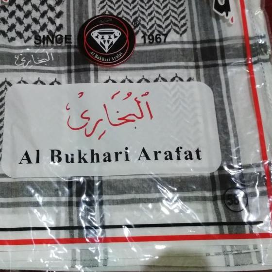 Sorban Almas Arafat Hitam Putih