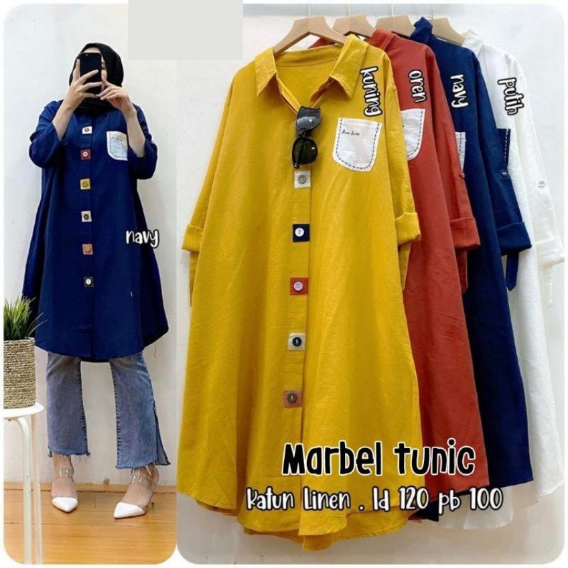 Marbel Tunik Wanita Rayon Twill Premium